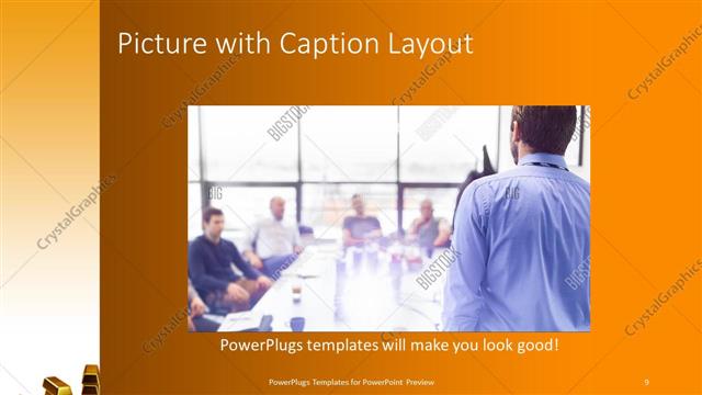 Picture with Caption presentation slide layout