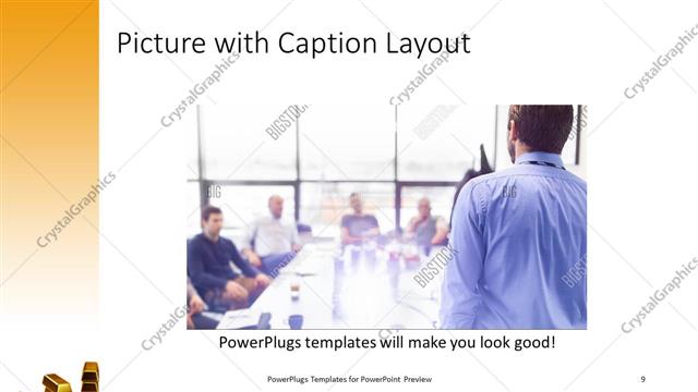 Picture with Caption presentation slide layout