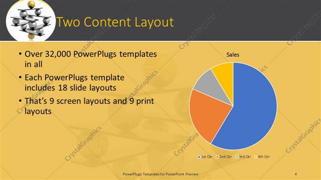 Two Content presentation slide layout