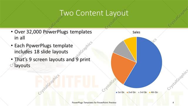 Two Content presentation slide layout