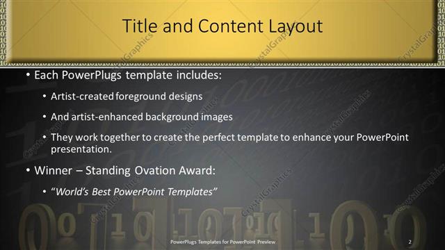 Title and Content presentation slide layout