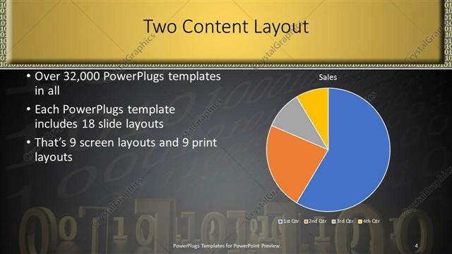 Two Content presentation slide layout