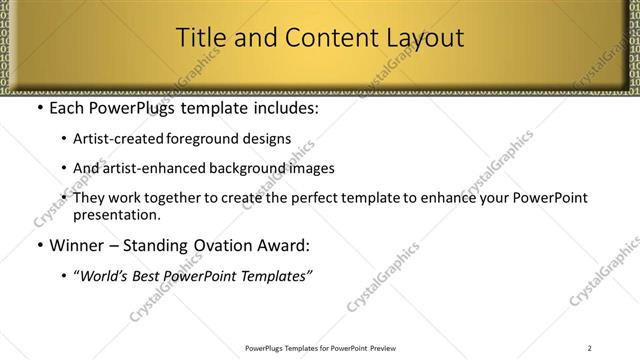 Title and Content presentation slide layout