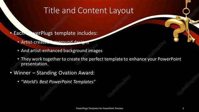 Title and Content presentation slide layout