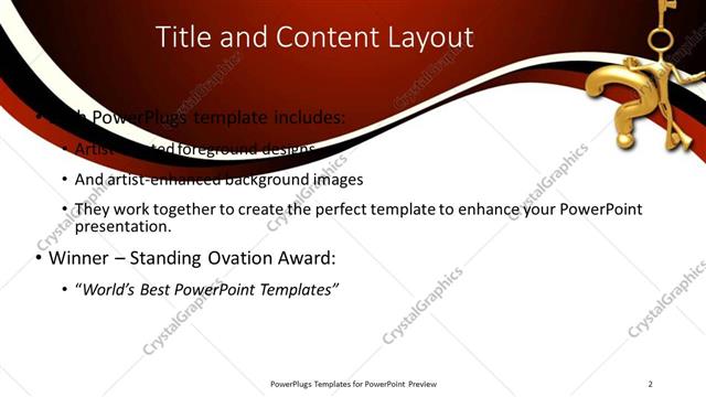 Title and Content presentation slide layout