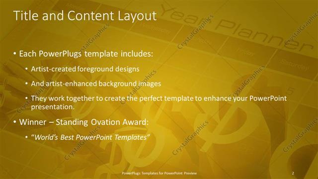 Title and Content presentation slide layout