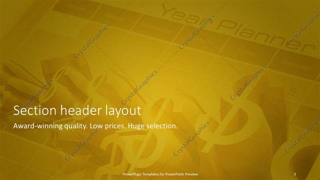Section Header presentation slide layout