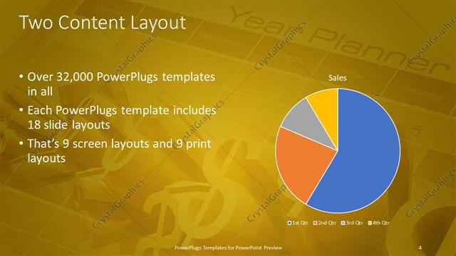 Two Content presentation slide layout