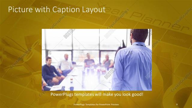 Picture with Caption presentation slide layout