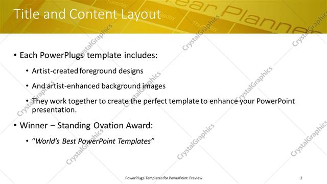 Title and Content presentation slide layout