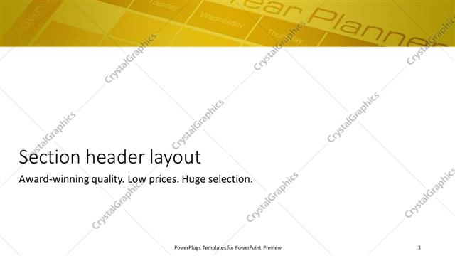 Section Header presentation slide layout