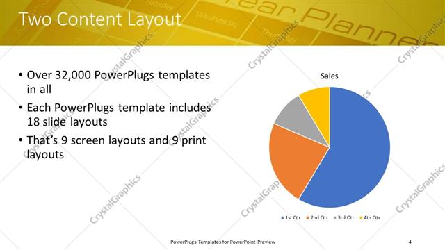 Two Content presentation slide layout