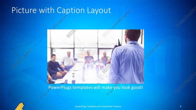 Picture with Caption presentation slide layout