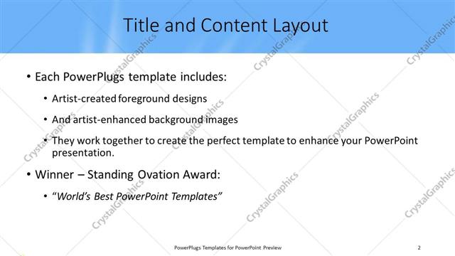 Title and Content presentation slide layout