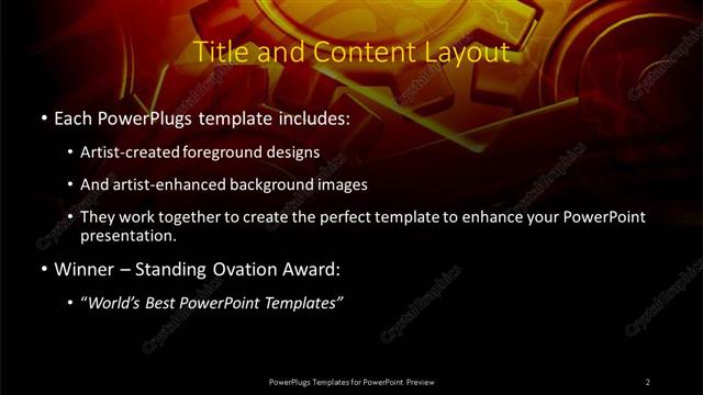 Title and Content presentation slide layout