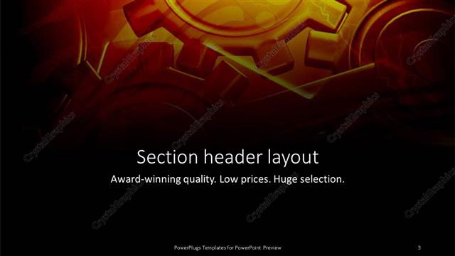 Section Header presentation slide layout