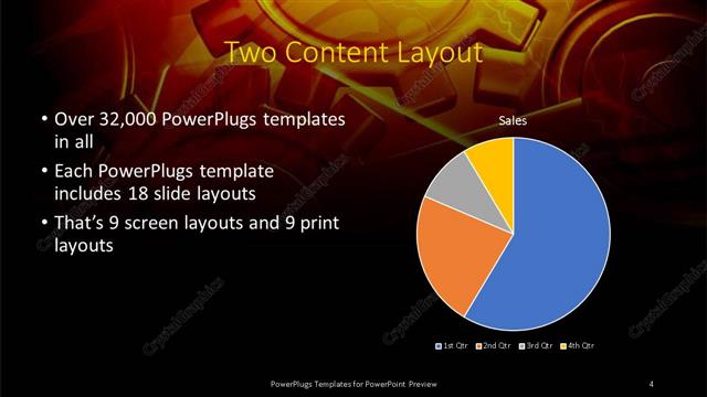 Two Content presentation slide layout