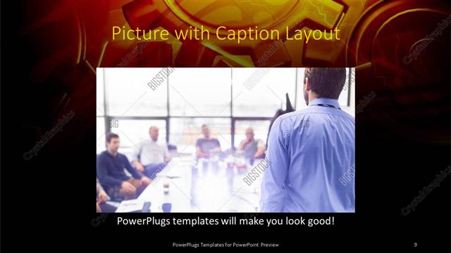 Picture with Caption presentation slide layout