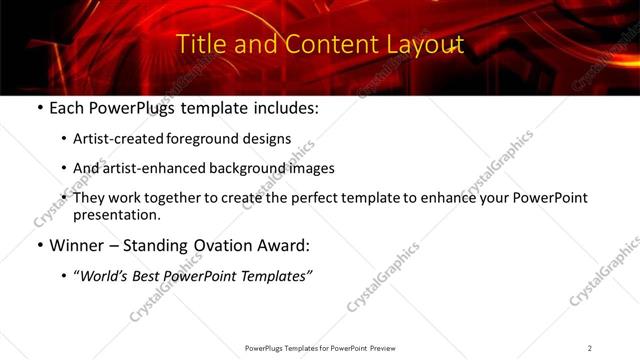 Title and Content presentation slide layout