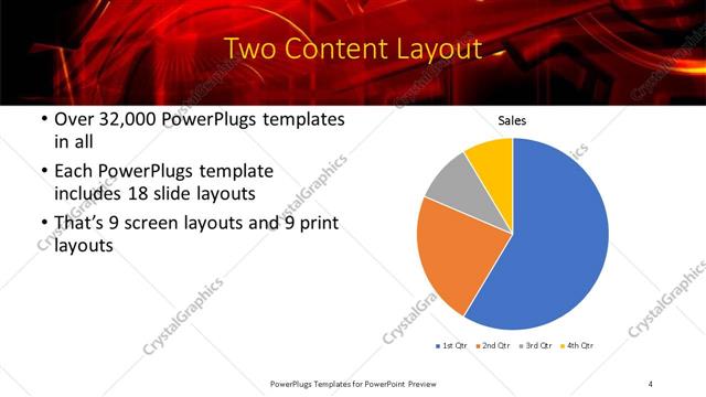 Two Content presentation slide layout