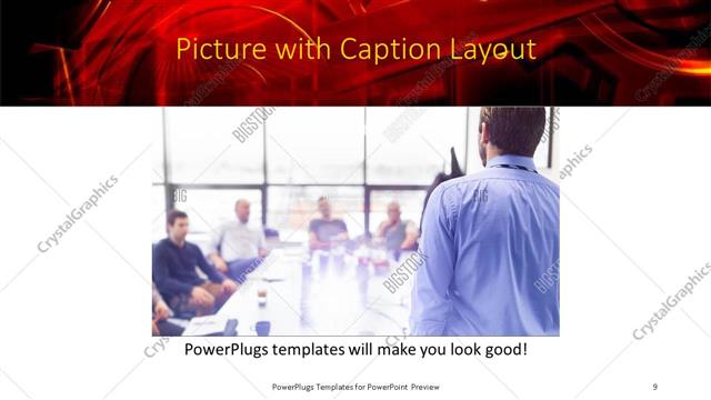 Picture with Caption presentation slide layout