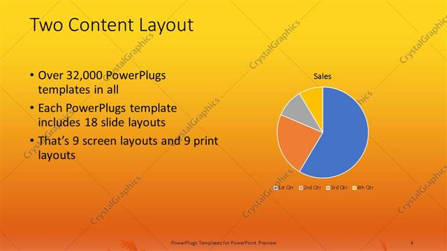 Two Content presentation slide layout