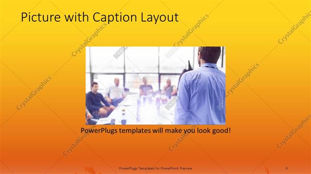 Picture with Caption presentation slide layout