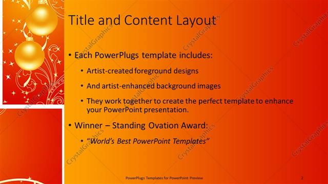 Title and Content presentation slide layout