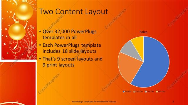 Two Content presentation slide layout