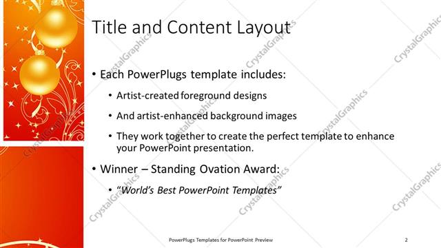 Title and Content presentation slide layout