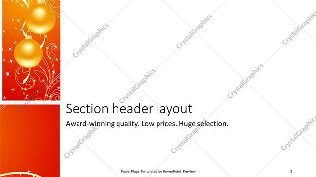 Section Header presentation slide layout