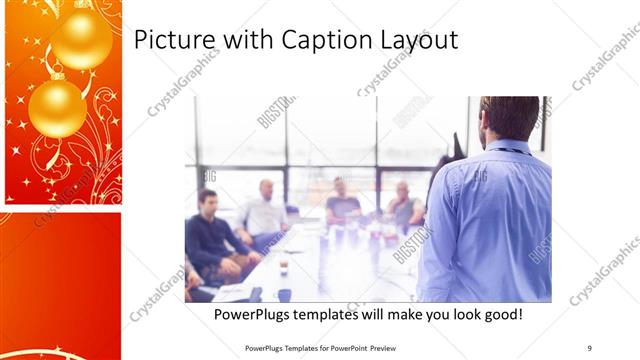 Picture with Caption presentation slide layout