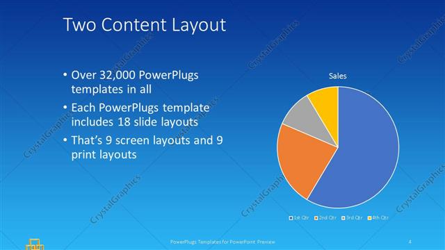 Two Content presentation slide layout