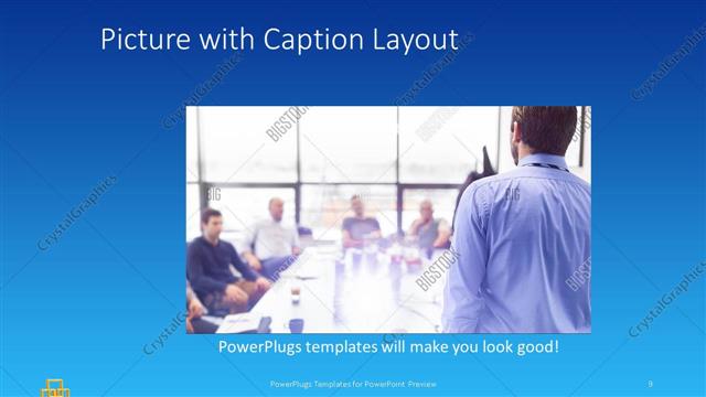 Picture with Caption presentation slide layout