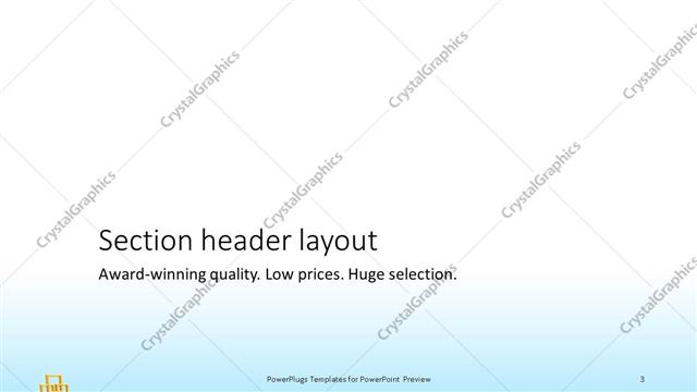 Section Header presentation slide layout