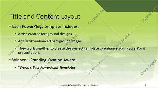 Title and Content presentation slide layout