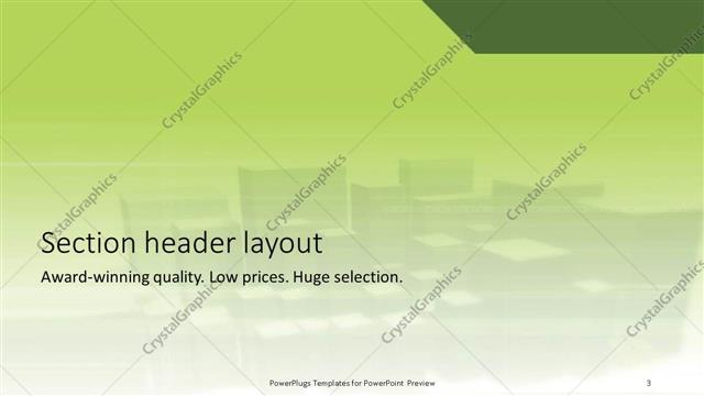 Section Header presentation slide layout