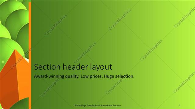 Section Header presentation slide layout