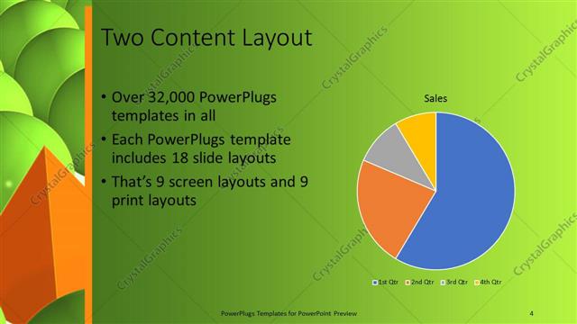 Two Content presentation slide layout