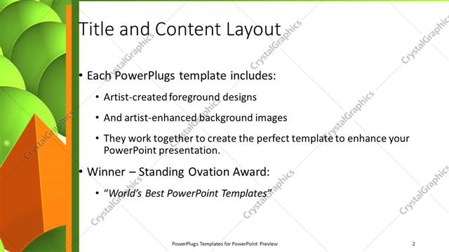 Title and Content presentation slide layout
