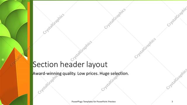 Section Header presentation slide layout