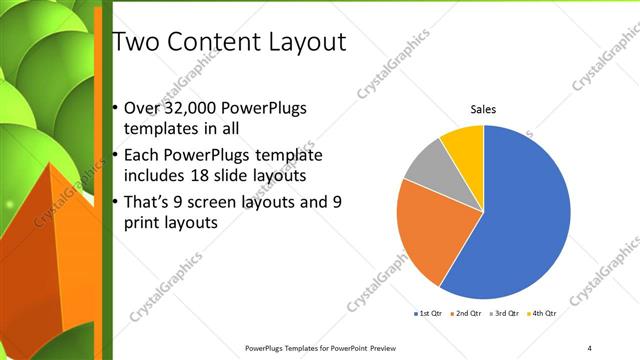 Two Content presentation slide layout