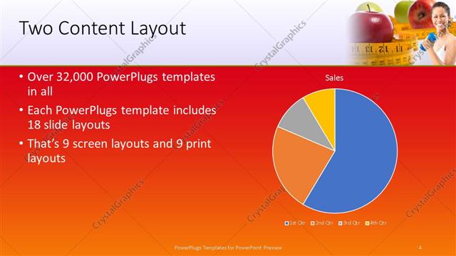 Two Content presentation slide layout