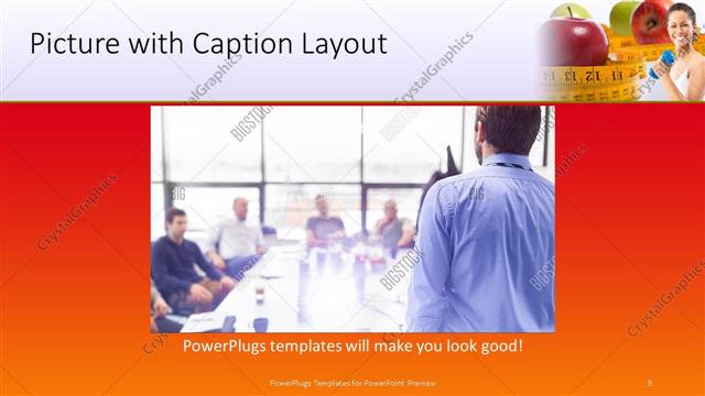Picture with Caption presentation slide layout