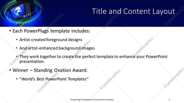 Title and Content presentation slide layout