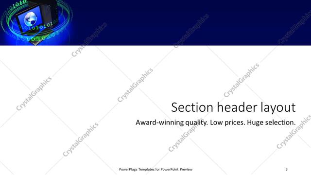 Section Header presentation slide layout