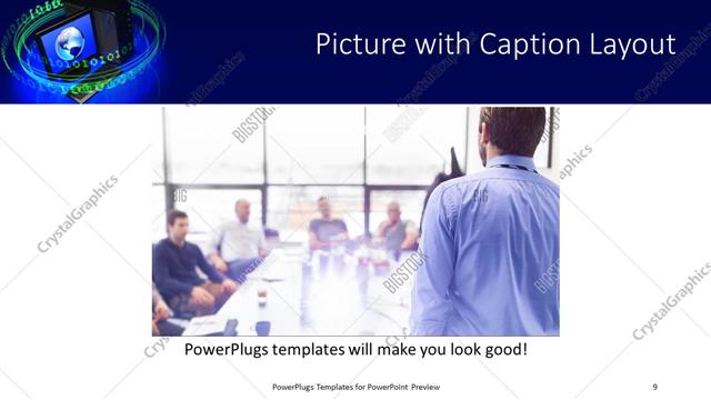 Picture with Caption presentation slide layout
