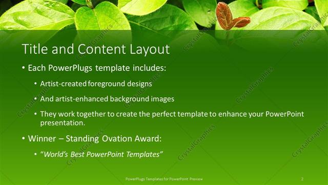 Title and Content presentation slide layout