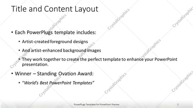 Title and Content presentation slide layout