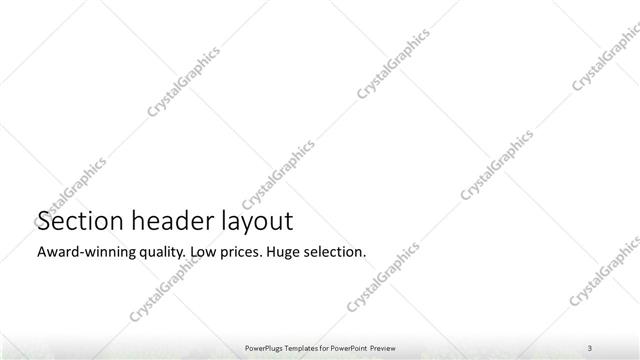 Section Header presentation slide layout